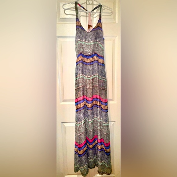 Hive & Honey Vibrant Striped Maxi Dress. Size Small. NWT - Picture 1 of 10